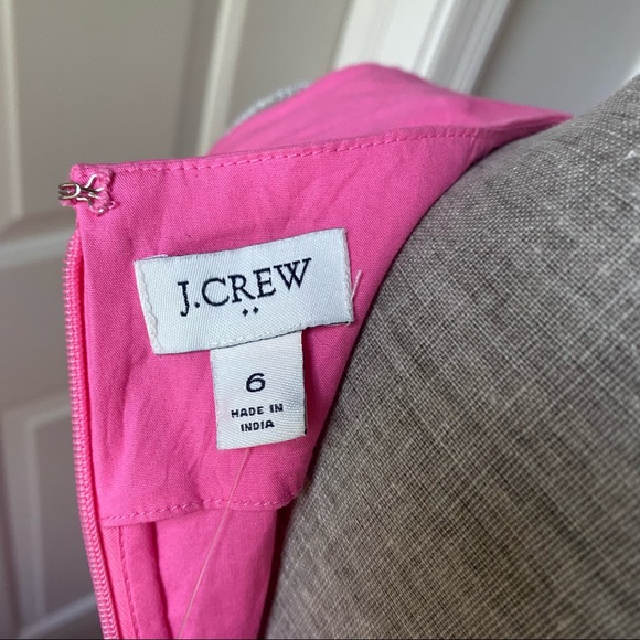 NWT J. CREW Dress V Neck Wrap Bow Dress Pink Azalea 6 - Picture 7 of 8